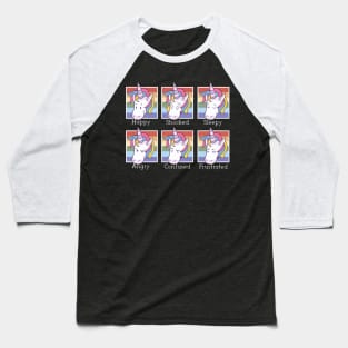 Unicorn Moods Baseball T-Shirt